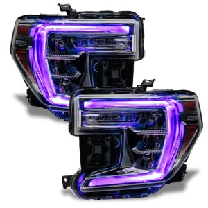 GMC Sierra 1500 Headlight DRL Upgrade Kit - ORACLE Lighting - ColorSHIFT w/o Controller - RGB+W - `19-`21